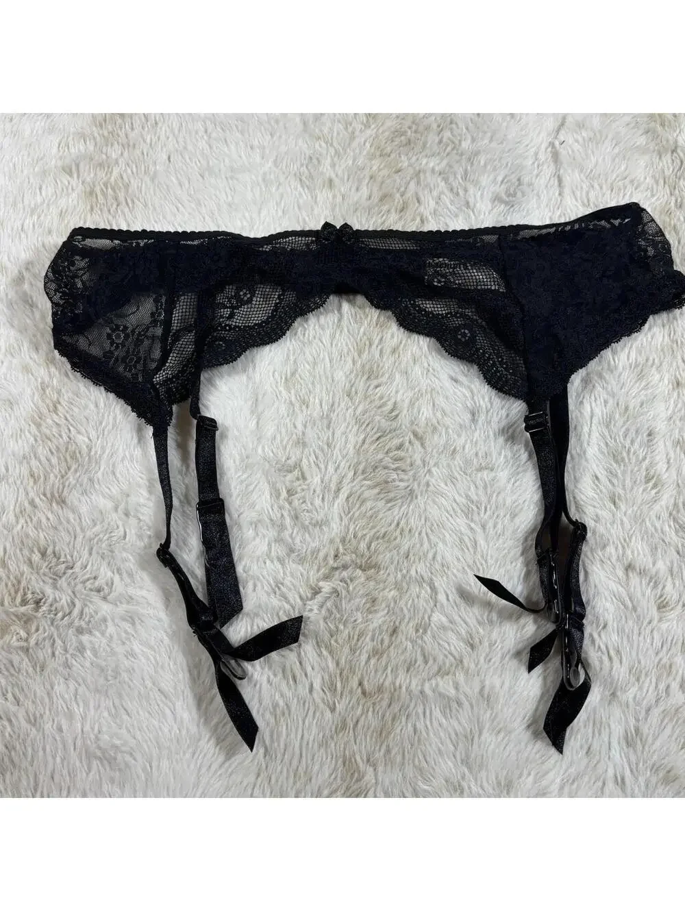 b.tempt’d Lace Garter Belt Black Size S Lingerie Adjustable Straps